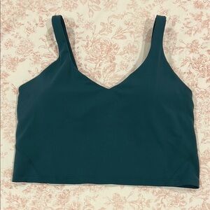 Lululemon Dark Teal V-Neck Crop Top